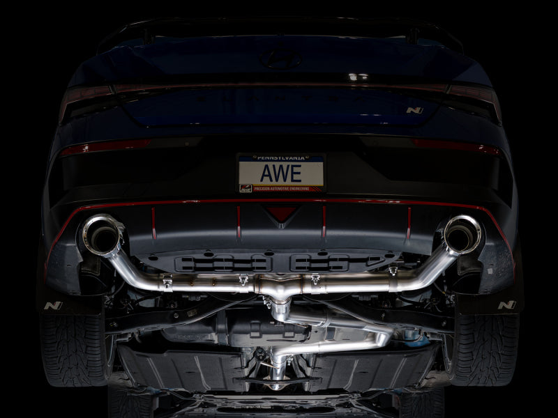 AWE 22-26 Hyundai Elantra N Track Edition Cat-Back Exhaust - Chrome Silver Tips