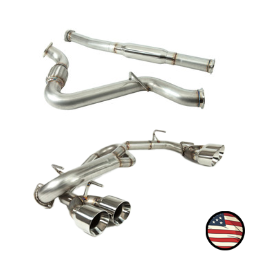 Catback Exhaust - 2011-2014 STi and WRX Sedan - Muffler Delete - 4" Double Wall Tips