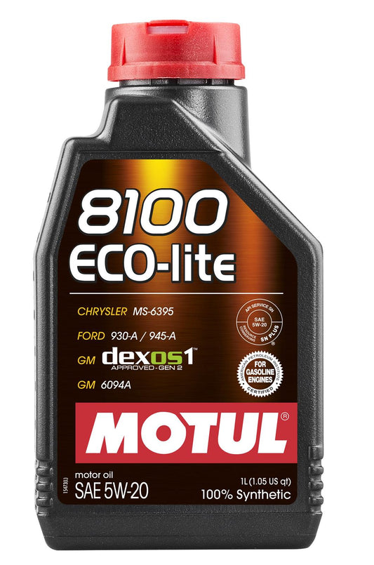 Motul 1L Synthetic Engine Oil 8100 0W20 ECO-LITE