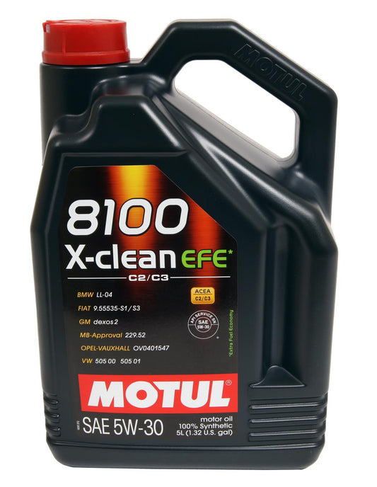 Motul 5L Synthetic Engine Oil 8100 5W30 X-CLEAN EFE