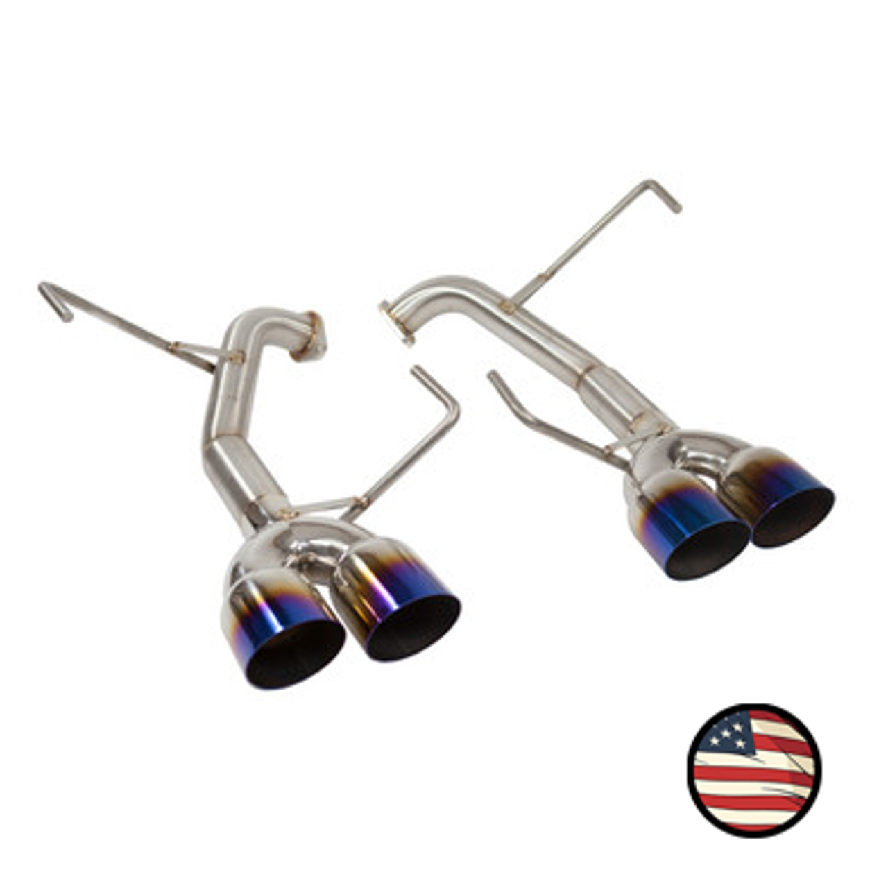 Axleback Exhaust - 2022+ Subaru WRX - Muffler Delete - 3.5" Single Wall Neochrome Tips