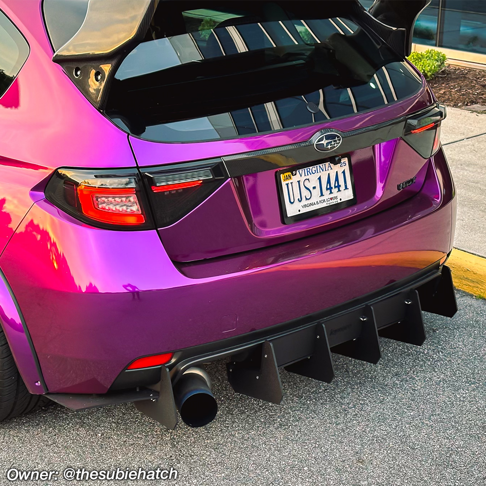 2011 wrx sti hatch rear diffuser