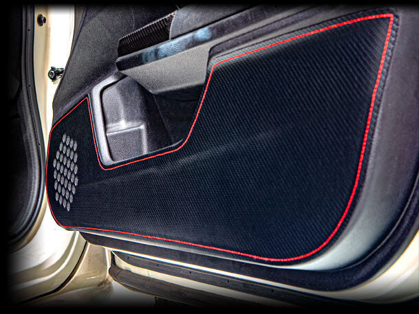 Revel GT Design Kick Panel Cover (Red Stitch) 2022 Toyota GR86/Subaru BRZ - 4 Pieces