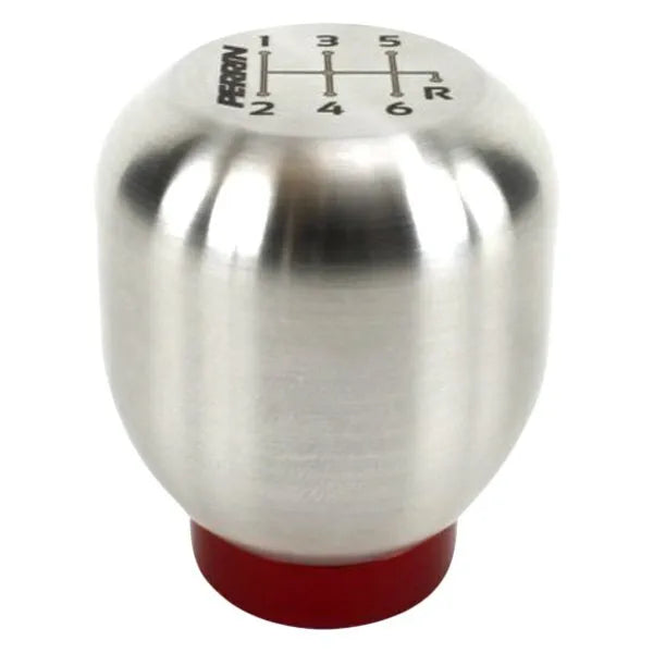 Perrin 17-18 Honda Civic Brushed Stainless Steel Large Shift Knob - 6 Speed