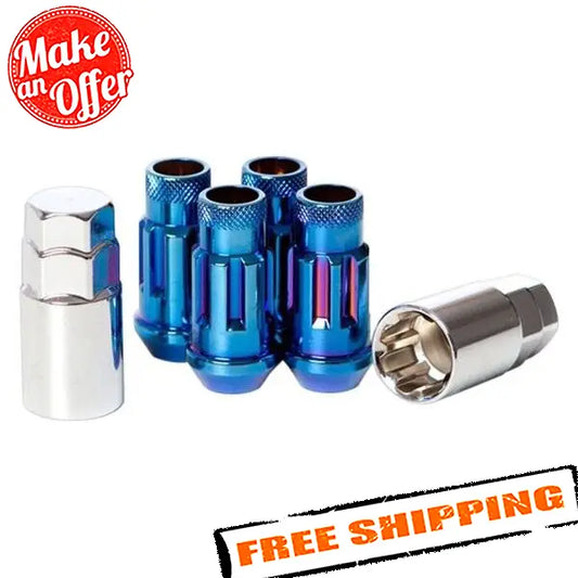 Wheel Mate Muteki SR48 Open End Locking Lug Nut Set of 4 - Neon 12x1.25 48mm