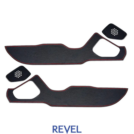 Revel GT Design Kick Panel Cover (Red Stitch) 2022 Toyota GR86/Subaru BRZ - 4 Pieces