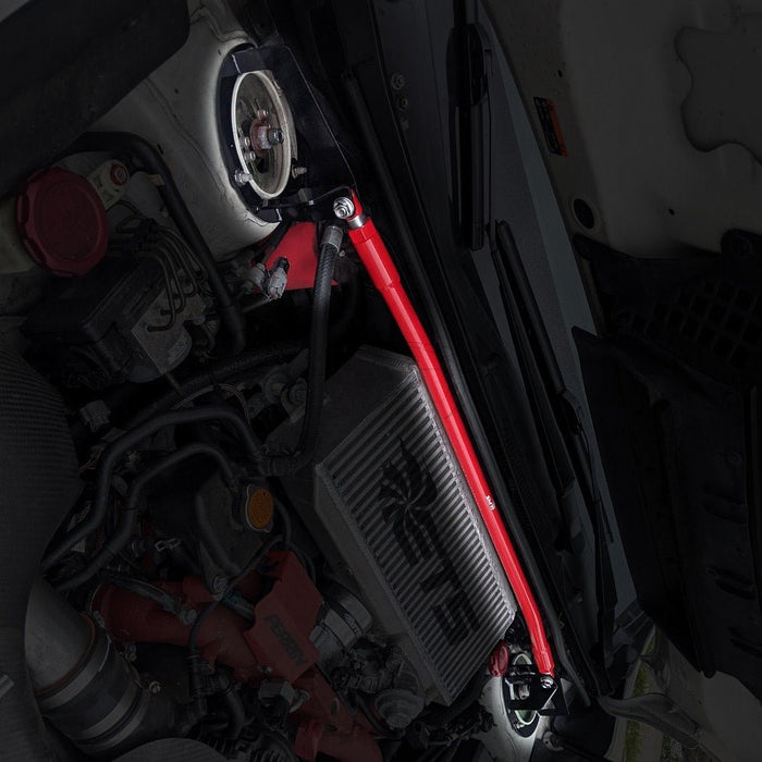 Front Strut Tower Brace - 2015-2021 Subaru WRX/STi - Wrinkle Red