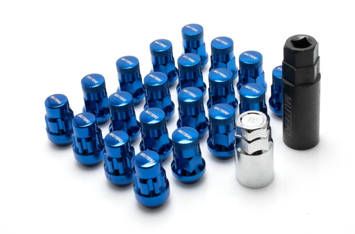 Wheel Mate Muteki Closed End Lug Nuts - Blue 12x1.25