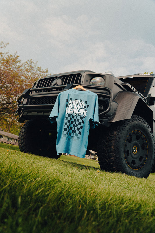 Checkerboard Tee Blue