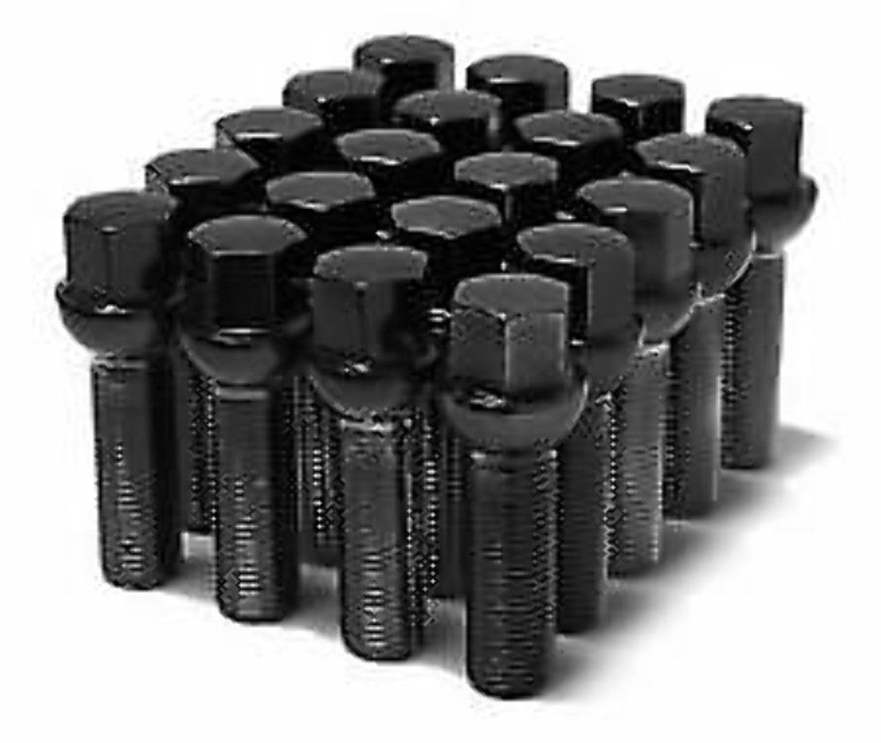 Wheel Mate Mevius Lug Bolt Set of 20 - Black 12x1.50 27mm Cone 60 DEG TAP