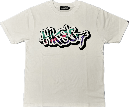 HKS T-SHIRT 87PAINT WHITE XXXL