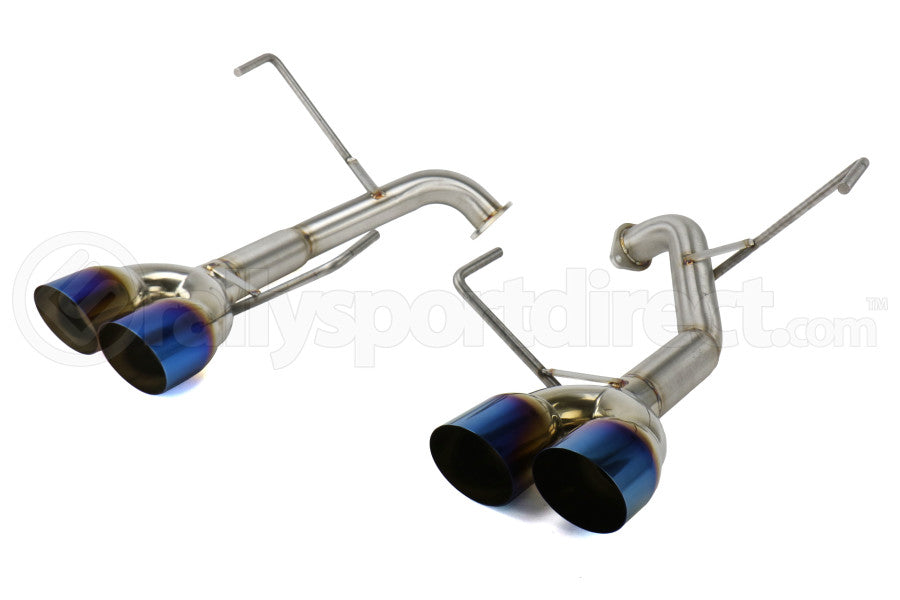 Axleback Exhaust - 2015-2021 WRX / 2015-2018 STi - Muffler Delete - 3.5" Single Wall Neochrome Tips