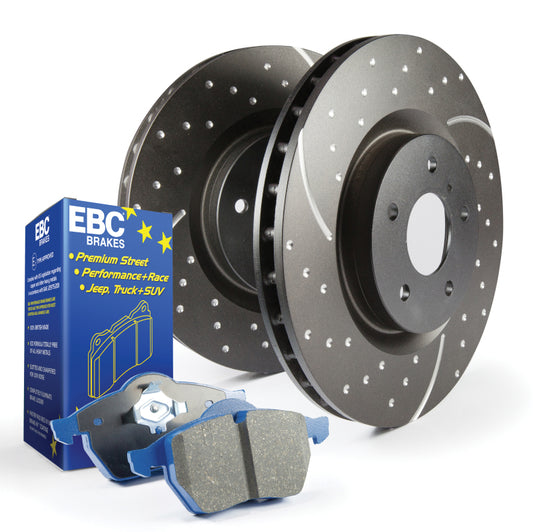 EBC S6 Kits Subaru 2008-2014 / 2015-2017 STI / 2008-2014 WRX Bluestuff Pads and GD Rotors