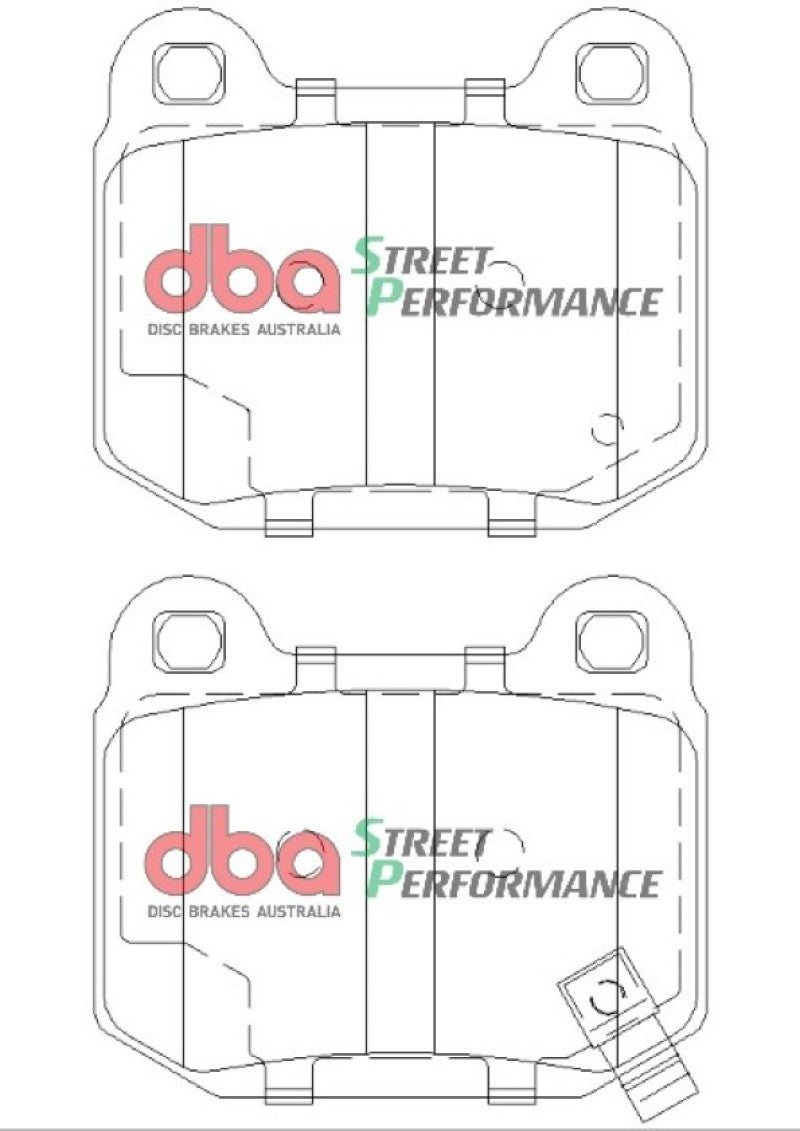 DBA 03-06 EVO / 04-17 STi / 03-07 350Z Track Edition/G35 w/ Brembo SP500 Rear Brake Pads