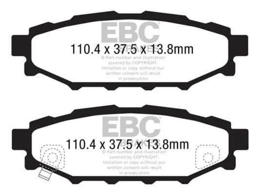 EBC Bluestuff Rear Brake Pads 2015-2021 / 2022+ Subaru WRX