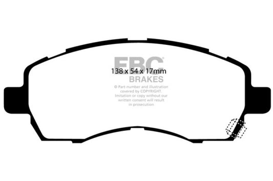 EBC 97-98 Subaru Impreza 1.8 Ultimax2 Front Brake Pads