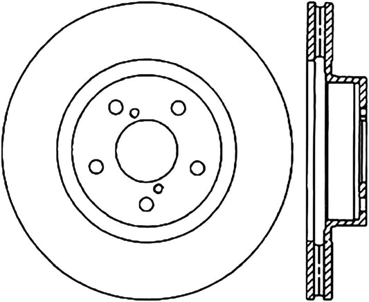 StopTech 05-10 Subaru Impreza WRX/STi Slotted & Drilled Right Front Rotor