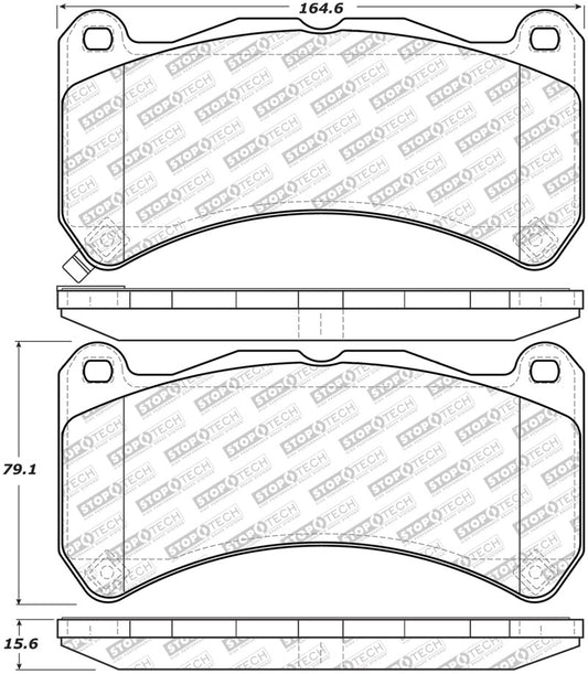 StopTech 08-14 Lexus IS Street Select Front Brake Pads