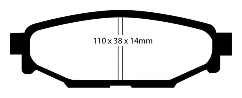 EBC Subaru 08-14 WRX / 12+ Subaru BRZ Ultimax2 Rear Brake Pads