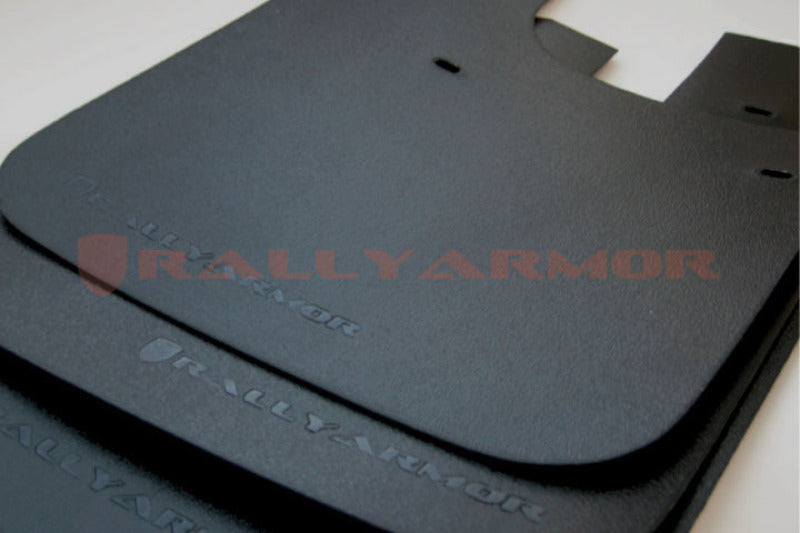Rally Armor 93-01 Subaru Impreza RS Basic Black Mud Flap w/ Black Logo