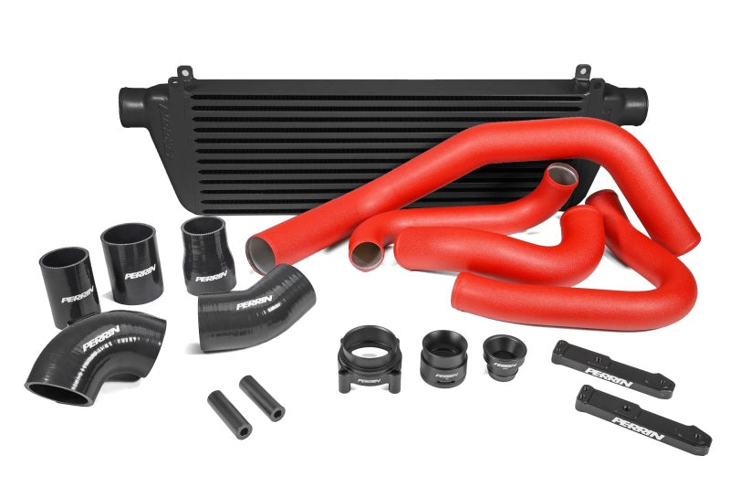 Perrin 2022+ Subaru WRX Front Mount Intercooler Kit (Red Tubes & Black Core)