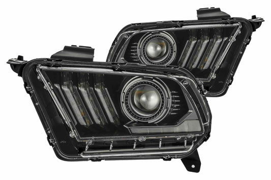 ARex Pro Halogen Headlights: Ford Mustang (10-12) - Black (Set)