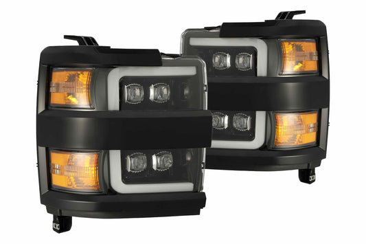 ARex Nova LED Headlights: Chevy Silverado HD (15-19) - Jet Black (Set)