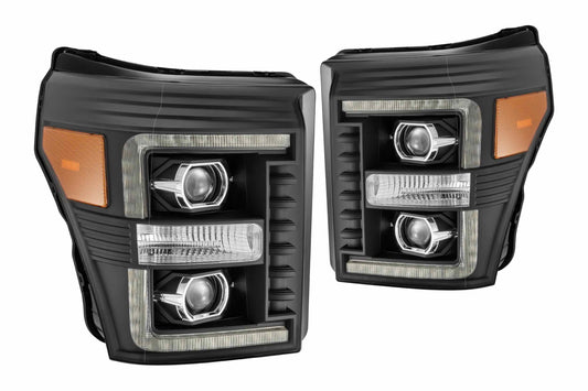 ARex Luxx LED Headlights: Ford Super Duty (11-16) - Black (Set)