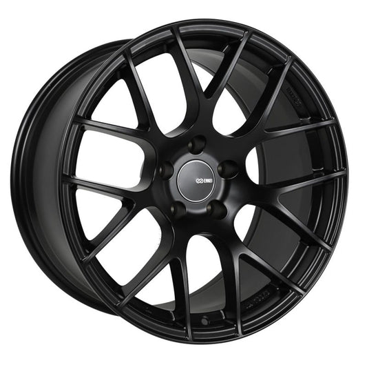 Enkei Raijin 19x8 45mm Offset 5x112 Bolt Pattern 72.6 Bore Dia Black Wheel