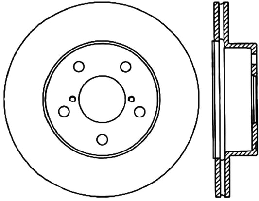 StopTech 05-07 Subaru Impreza WRX/STi Slotted & Drilled Right Rear Rotor