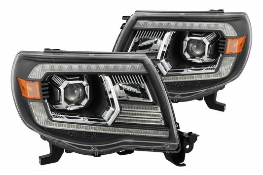 ARex Luxx LED Headlights: Toyota Tacoma (05-11) - Black (Projector Ver / Set)