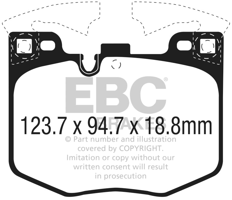 EBC Toyota GR Supra (A90) / BMW M340i & M440i Yellowstuff Front Brake Pads