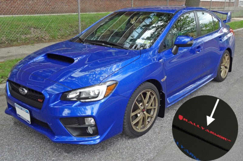 Rally Armor 15-21 Subaru WRX/STI (Sedan ONLY) Blue UR Mud Flap w/ White Logo