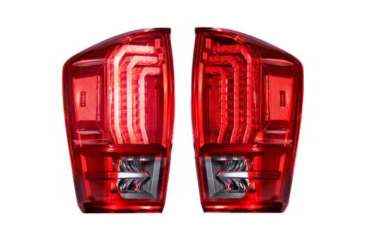 XB LED Tail Lights: Toyota Tacoma (16-23) (Pair / Red Lens)