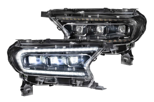 XB LED Headlights: Ford Ranger (19-23) (Pair / ASM)
