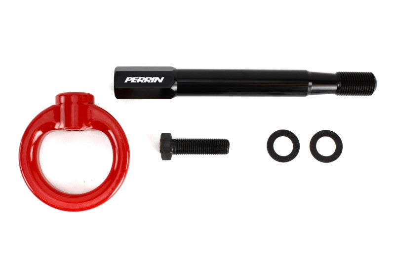 Perrin 2022+ Subaru WRX / 18-21 Crosstrek / 14-21 Forester Tow Hook Kit (Front) - Red