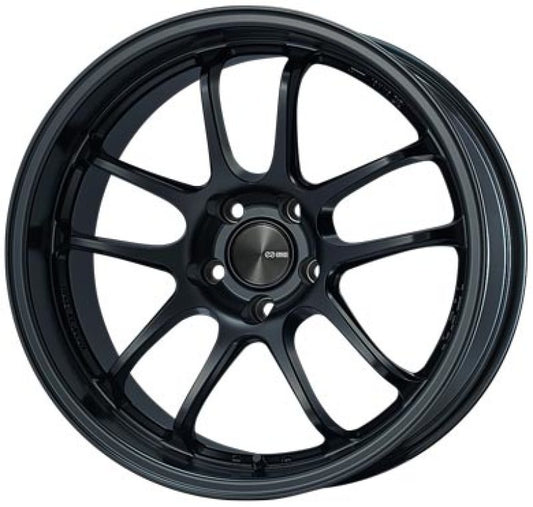 Enkei PF01EVO 18x9 25mm Offset 5x114.3 75mm Bore Matte Black Wheel