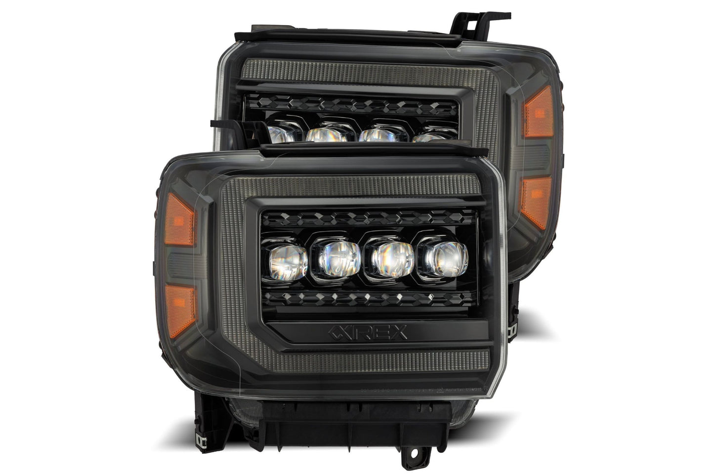 Arex Nova LED Headlights: GMC Sierra (14-18) - Alpha-Black (Set)