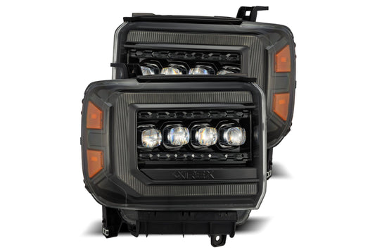 Arex Nova LED Headlights: GMC Sierra (14-18) - Alpha-Black (Set)