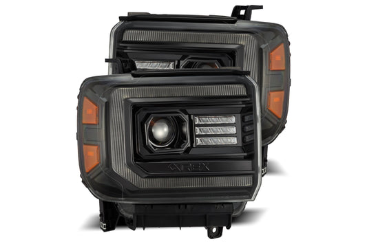 Arex Luxx LED Headlights: GMC Sierra (14-18) - Black (Set)