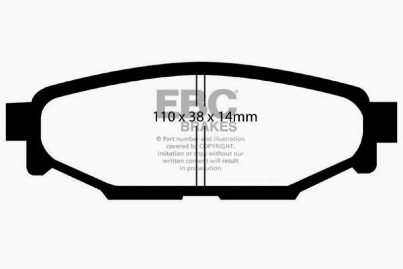 EBC Subaru 08-14 WRX / 12+ Subaru BRZ Ultimax2 Rear Brake Pads