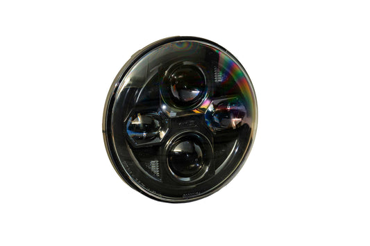 Sealed Beam: Morimoto Sealed7 2.0 (Black) (7in Round) SINGLE