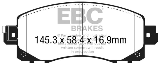EBC Greenstuff Front Brake Pads 2022+ WRX/18+ Subaru Crosstrek