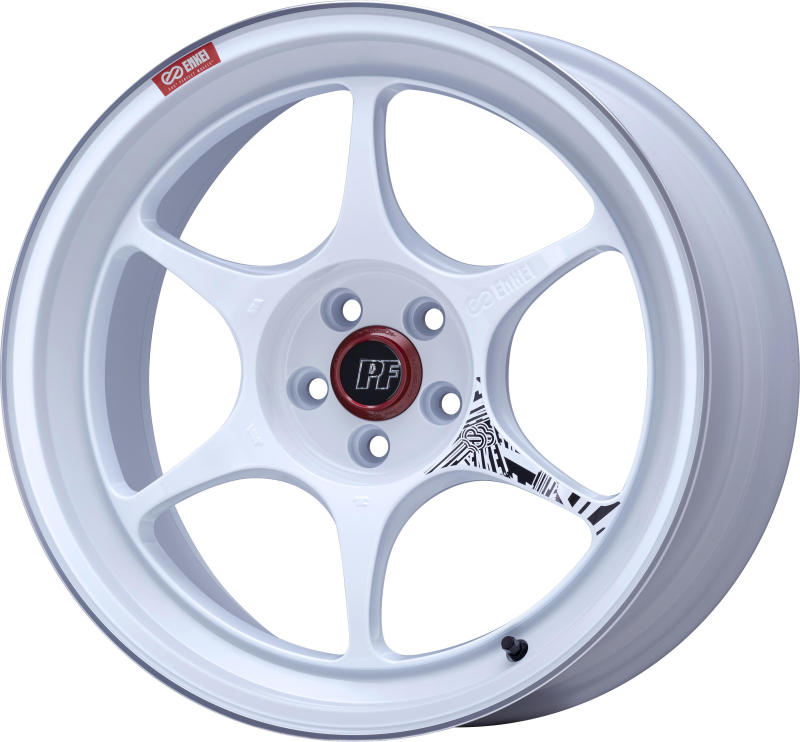 Enkei PF06 18x10.5 5x114.3 45mm Offset 75mm Bore White Machined Wheel