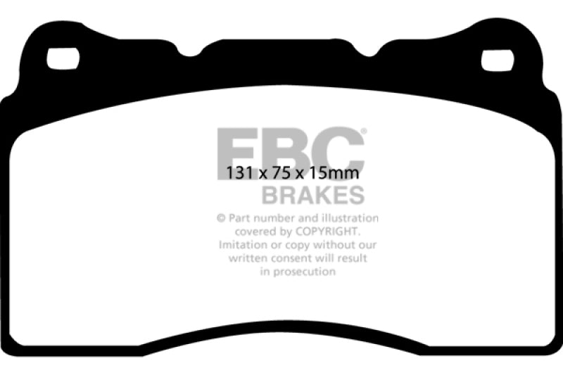 EBC Subaru 04-17 STI / 03-15 Lancer Evo / 17-21 Honda Civic Type-R (FK8) Bluestuff Front Brake Pads