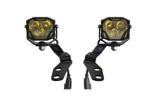 Morimoto 4Banger Ditch Light Kit: 16-23 Tacoma (HXB Yellow Spot Beam)