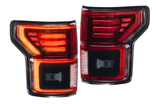 XB LED Tail Lights: Ford F150 (15-20) (Pair / Red)