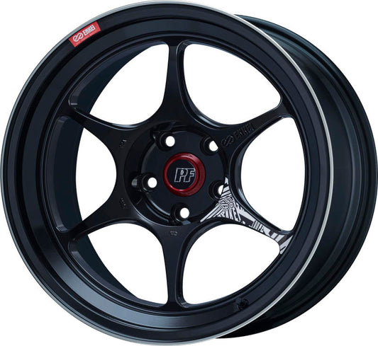 Enkei PF06 18x8.5in 5x114.3 BP 45mm Offset 75mm Bore Black Machined Wheel