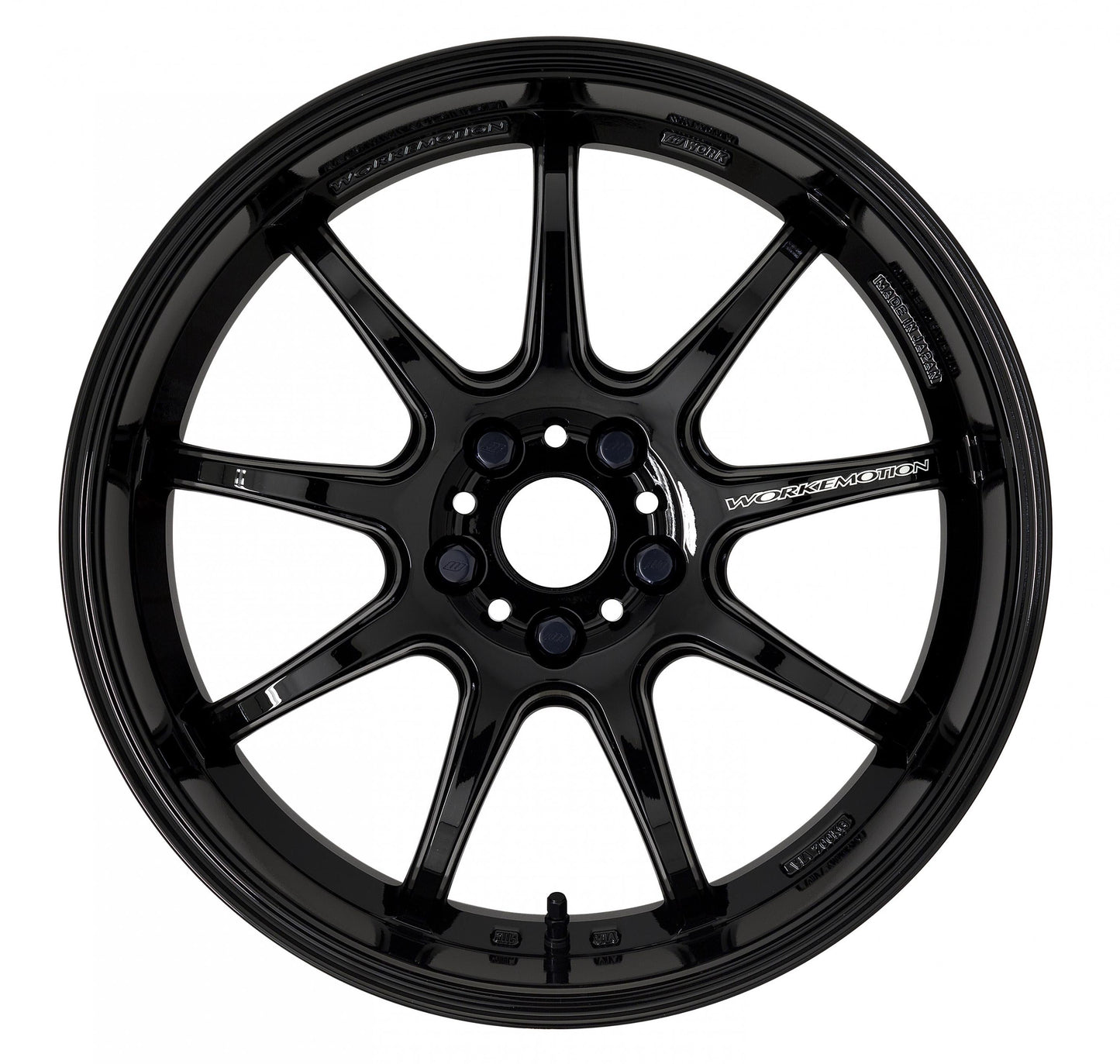 Work D9R 18x9.5 +12 Gloss Black 5X114.3