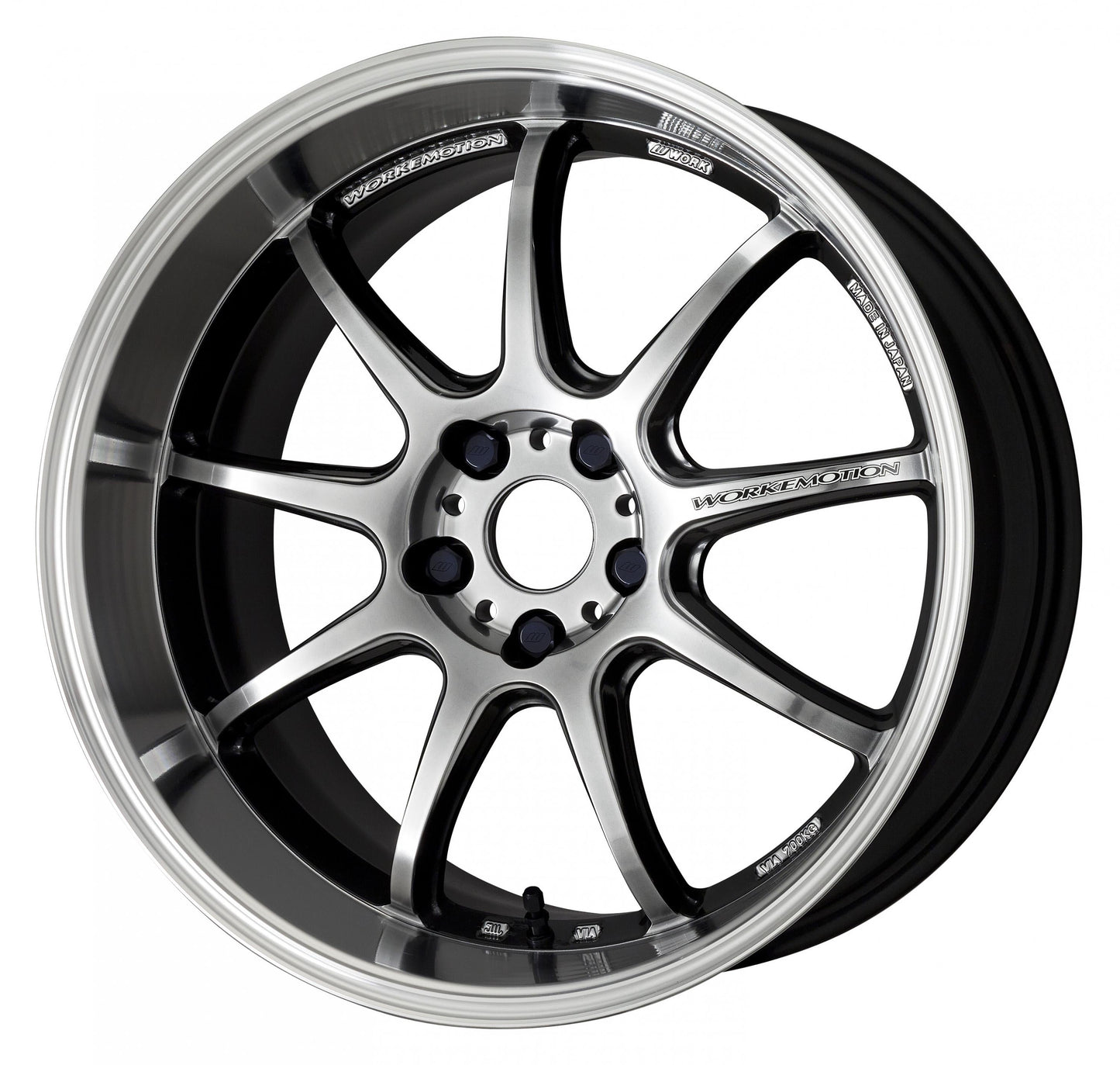 Work D9R 19x9.5 +38 GT Silver Cut Clear 5X114.3